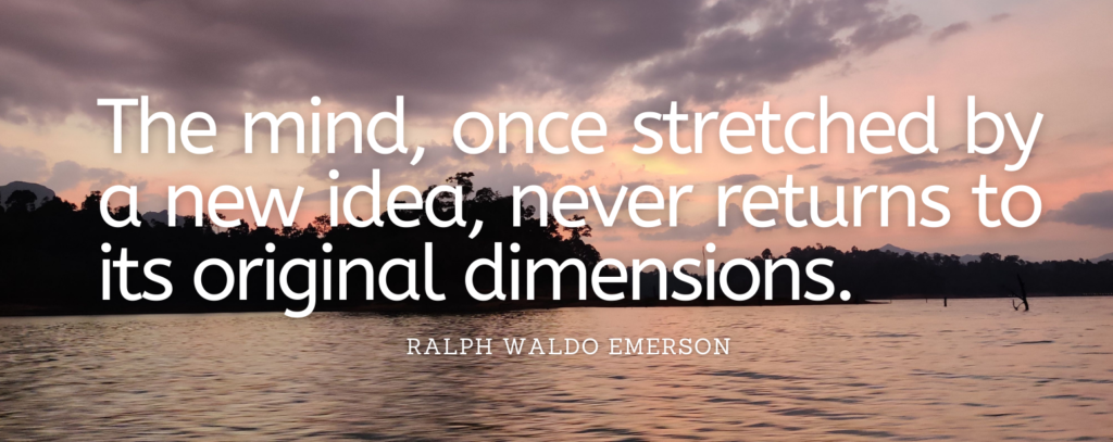 The mind, once stretched